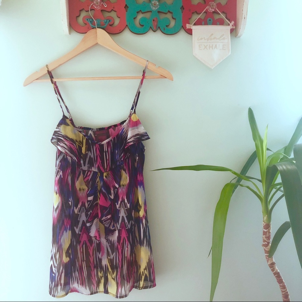 Bright patterned tank top